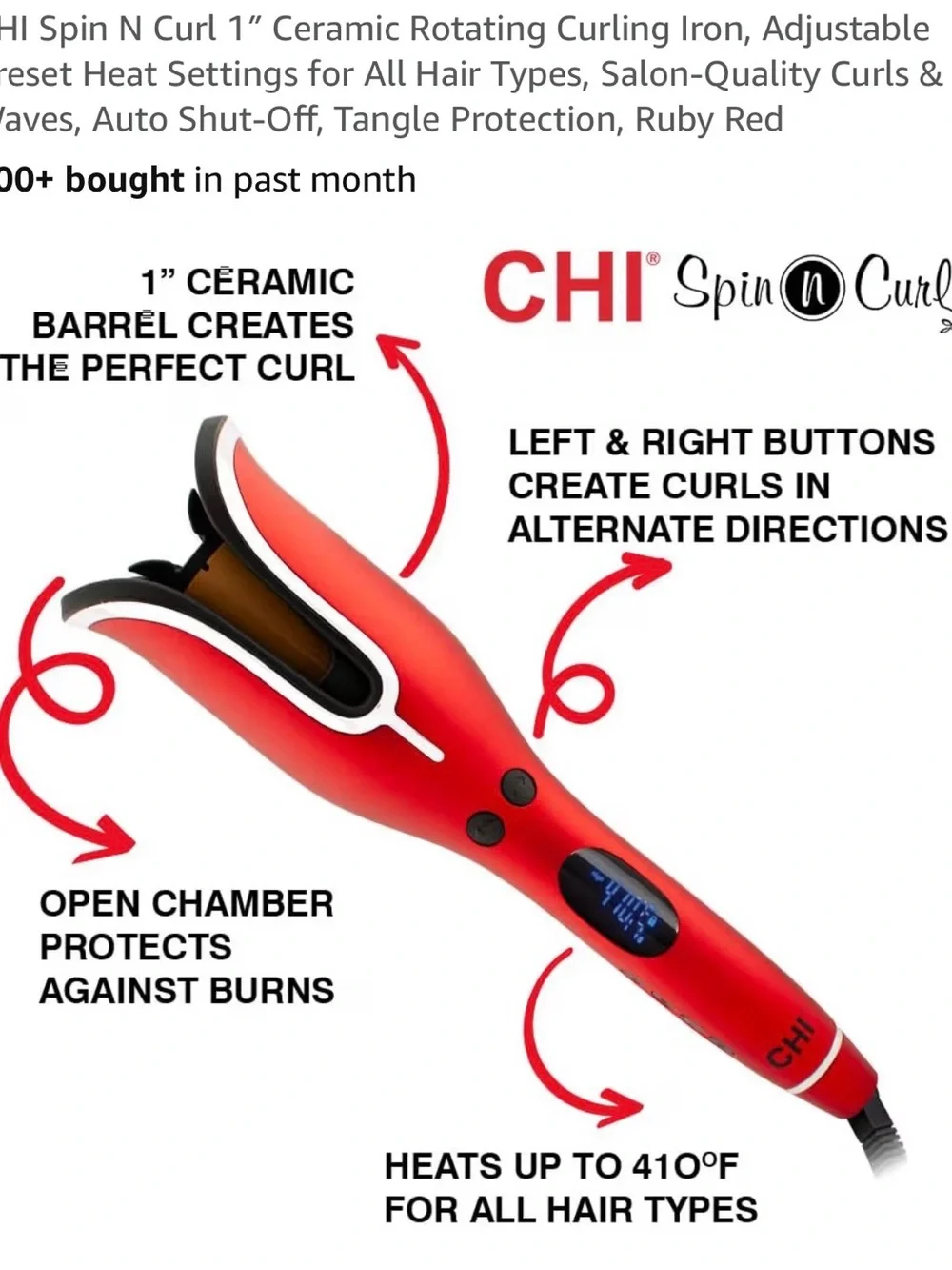 CHI Spin N Curl 1″ Ceramic Rotating Curling Iron